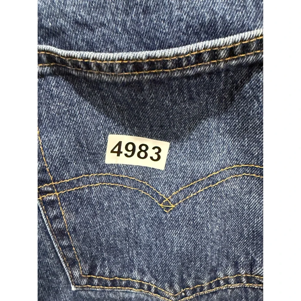 Levi's Mens Jeans 505 Regular Fit Straight Leg Medium Wash Blue 42x29‎